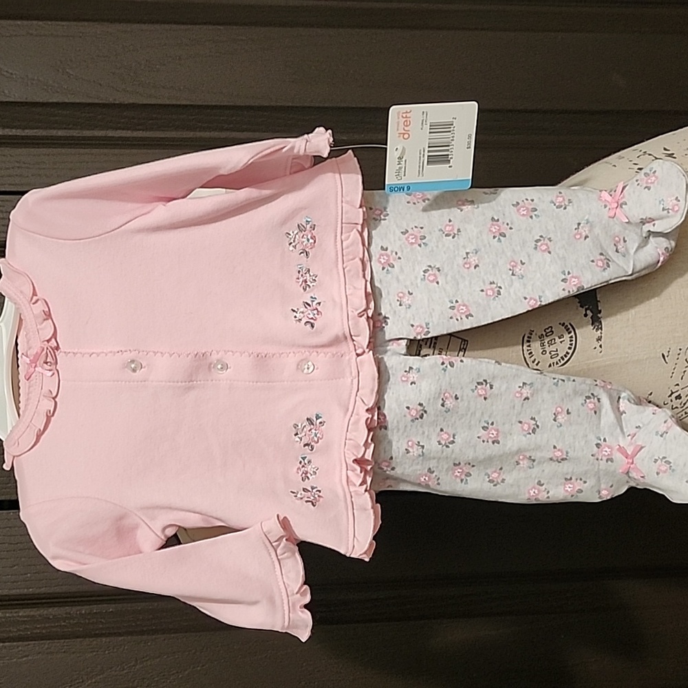 NWT 3pc Set 6M Baby Outfit (shirt/pants/hat)